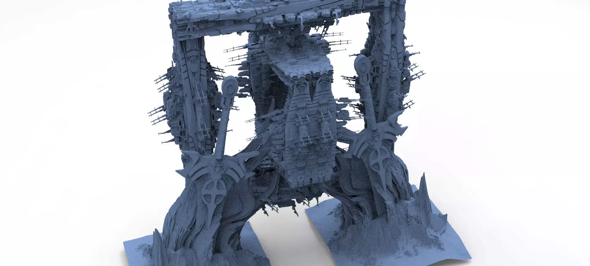 Mars Sci-Fi Monolith Massive structure 6 3D model_0