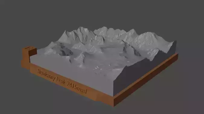 Sittakanay Peak 3D print model