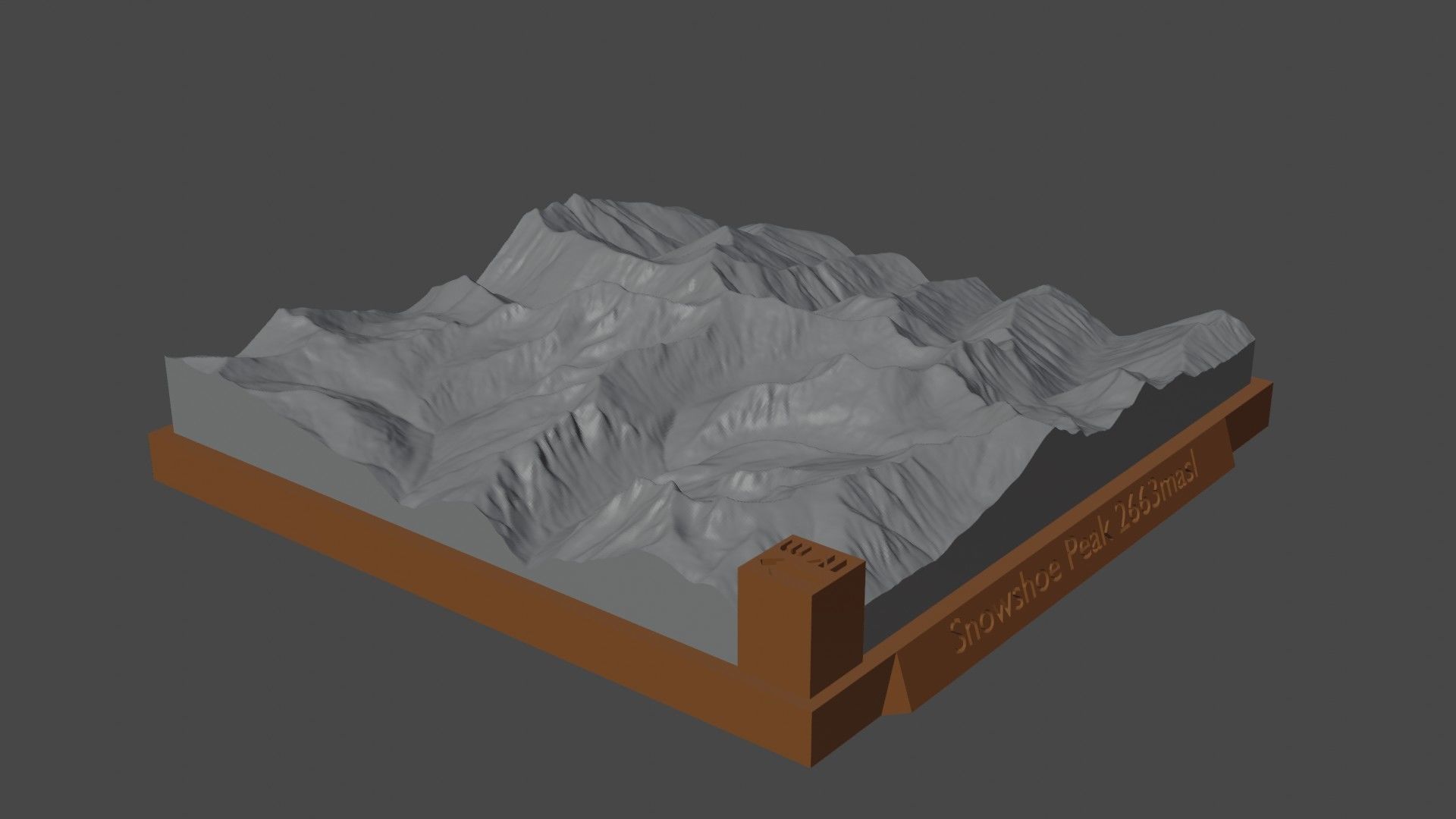 Snowshoe Peak 3D print model_3