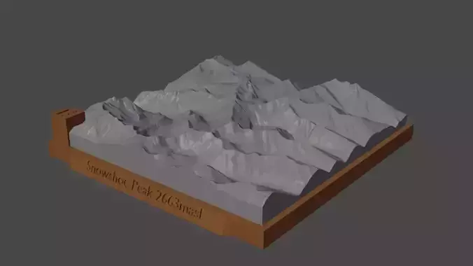 Snowshoe Peak 3D print model Snowshoe Peak 3D print model