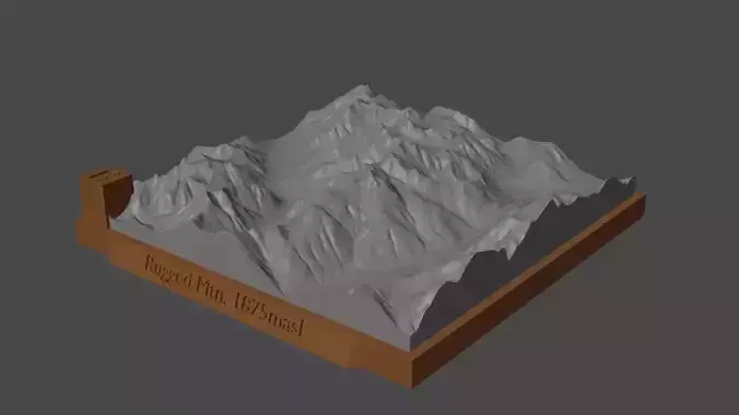 Rugged Mtn 3D print model