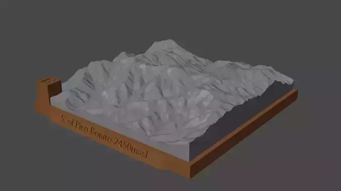 S of Pico Bonito 3D print model