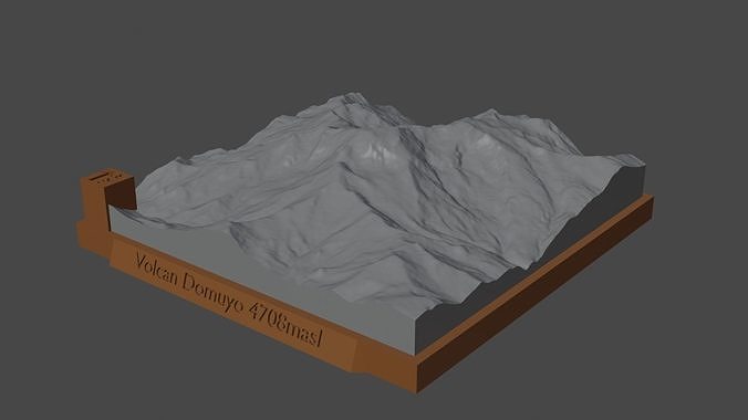 Volcan Domuyo 3D model 3D printable CGTrader
