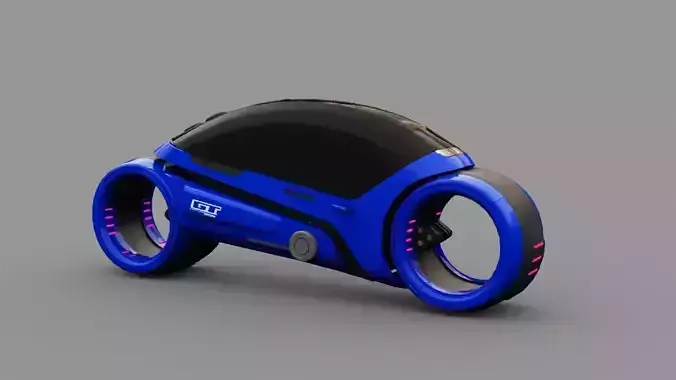 TRON BIKE SONIC  rigged 3D model