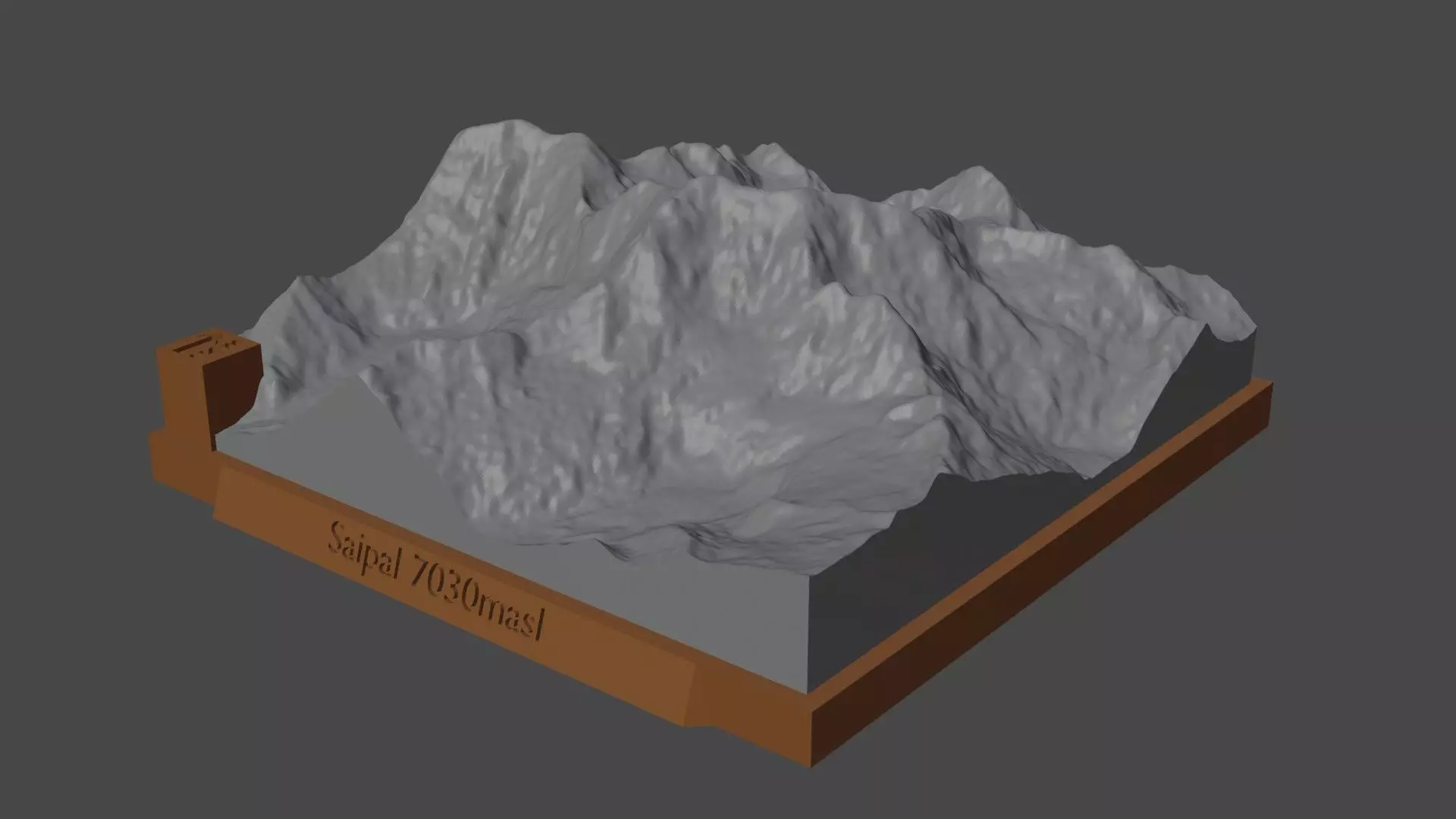 Saipal mountain 3D print model_0