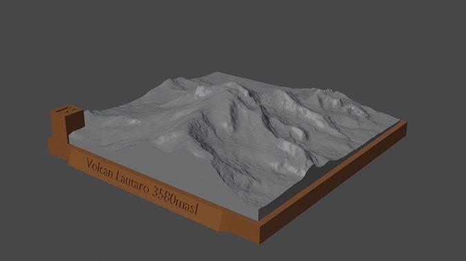 Volcan Lautaro 3D print model