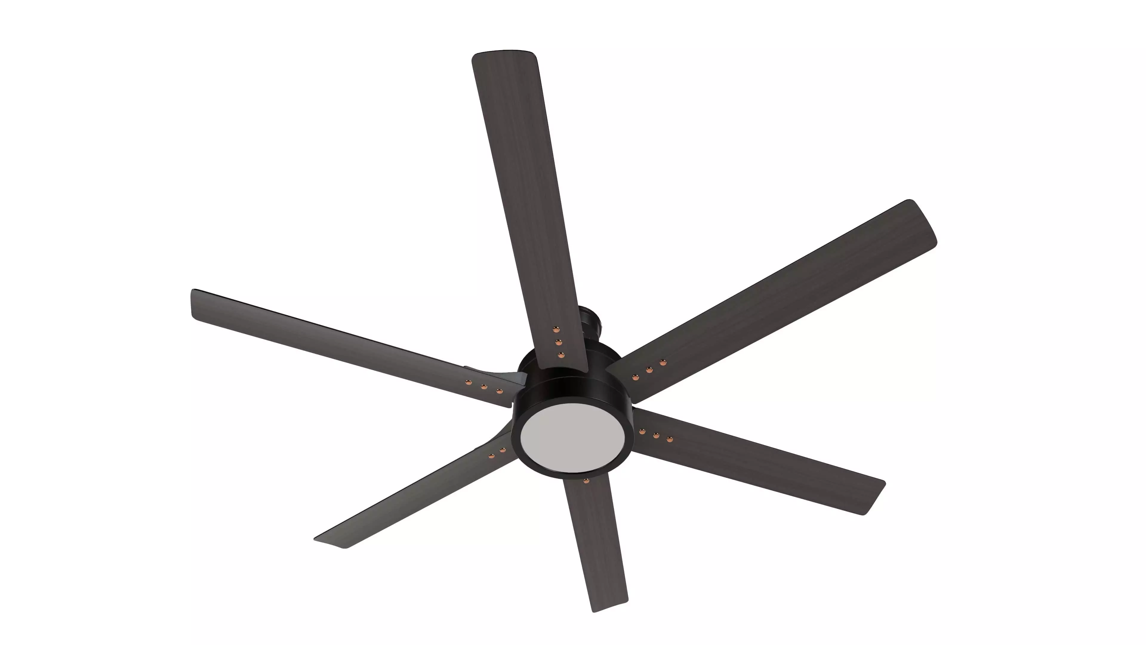 Ceiling Fan Six Blade Animated 3d Model Low-poly 3D model_0