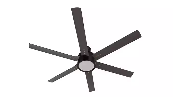 Ceiling Fan Six Blade Animated 3d Model Low-poly 3D model