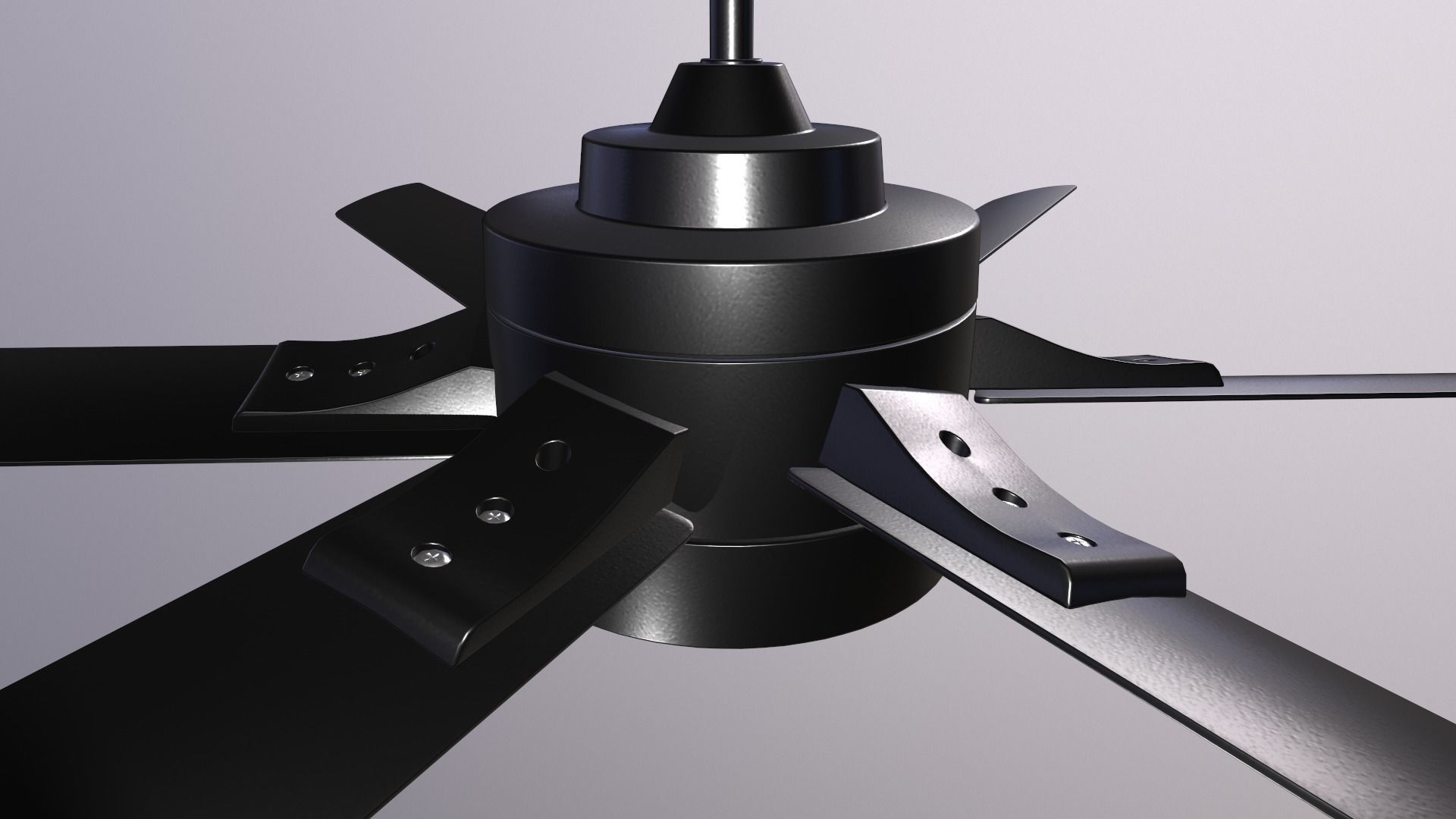 Ceiling Fan Six Blade Animated 3d Model Low-poly 3D model_6