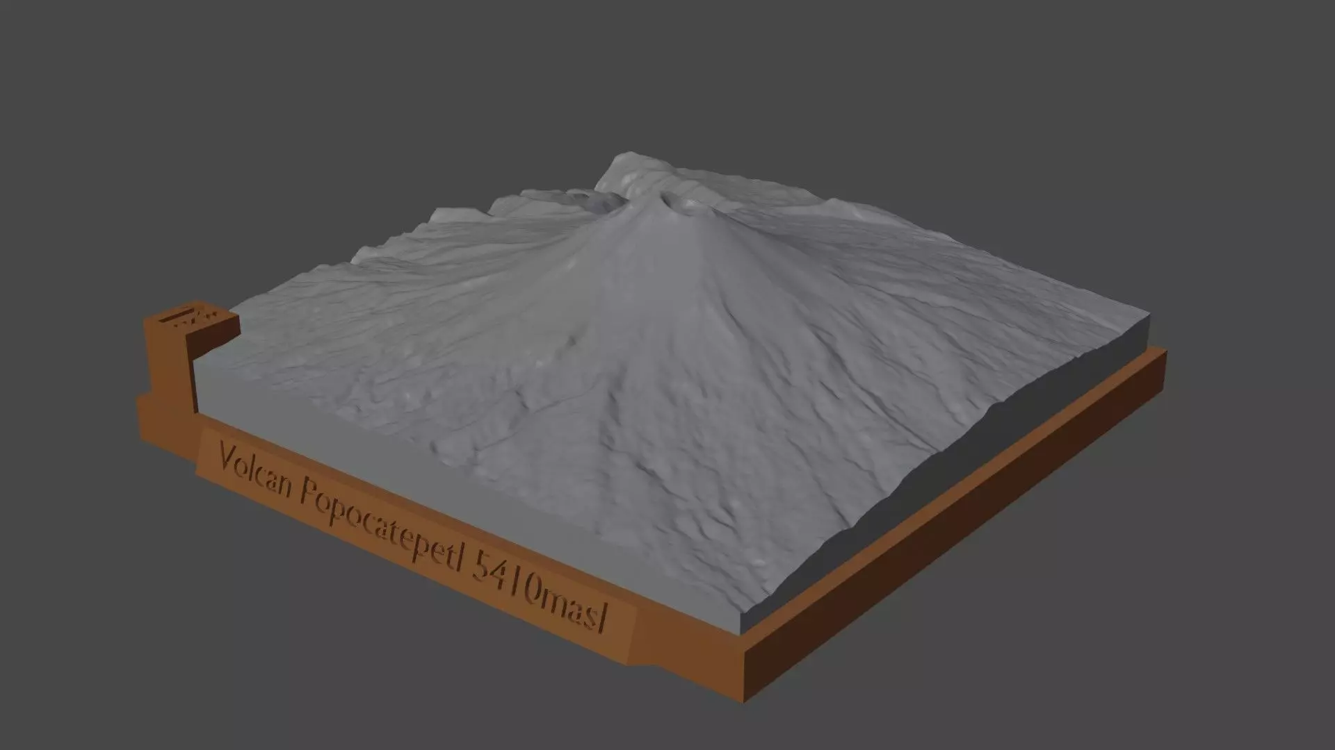 Volcan Popocatepetl 3D print model