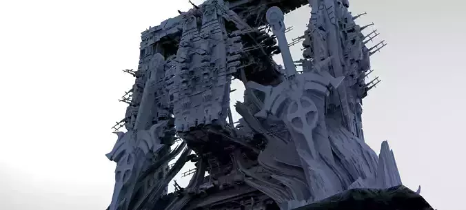 Mars Sci-Fi Monolith Massive structure 7 