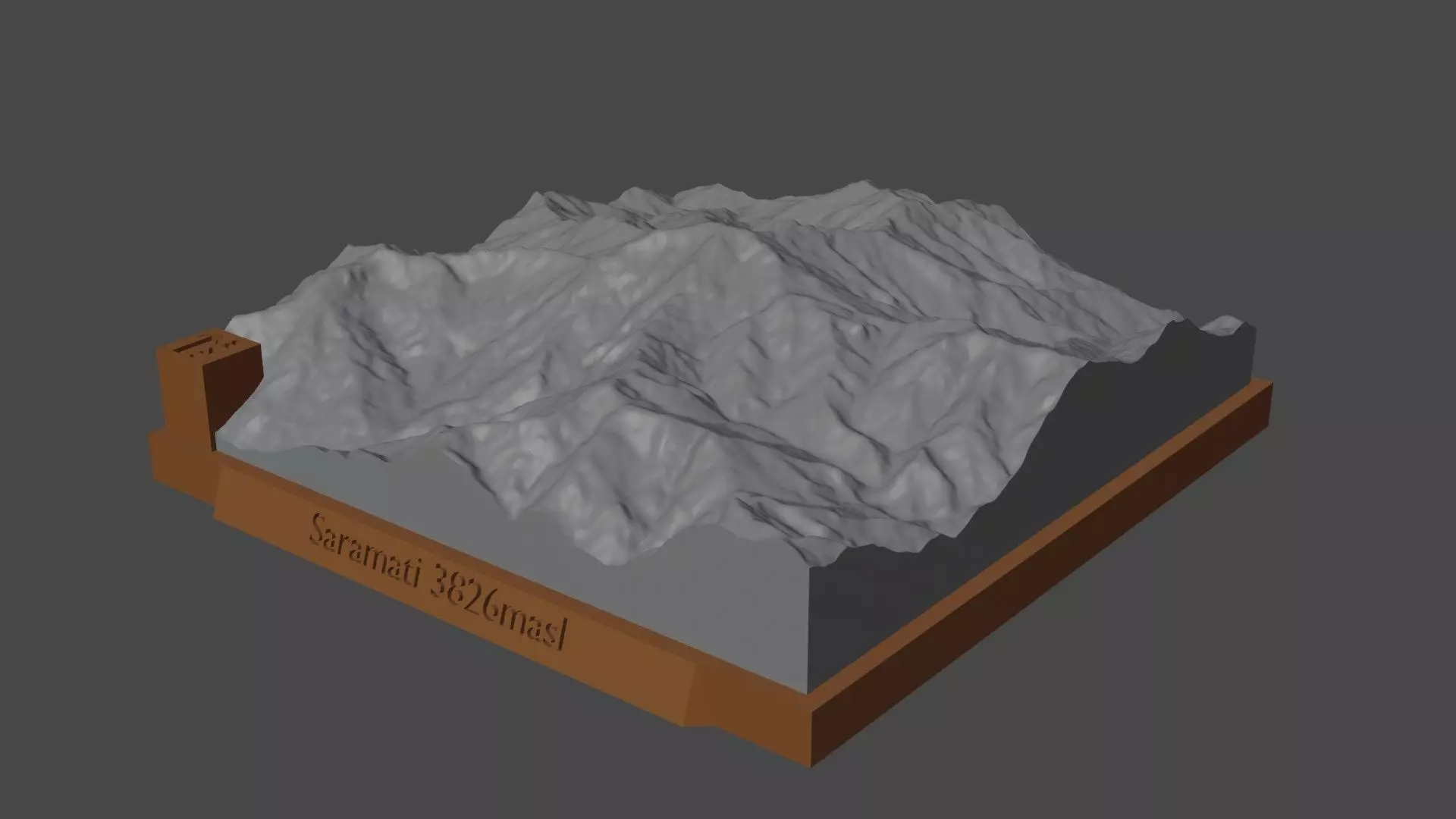 Saramati mountain 3D print model_0
