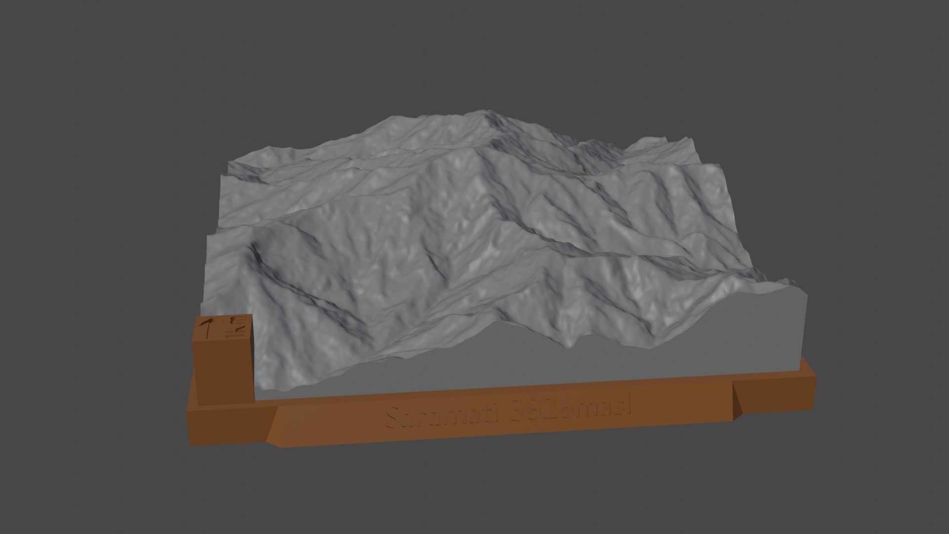 Saramati mountain 3D print model_5