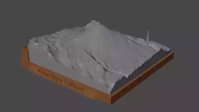Volcan Sangay 3D print model