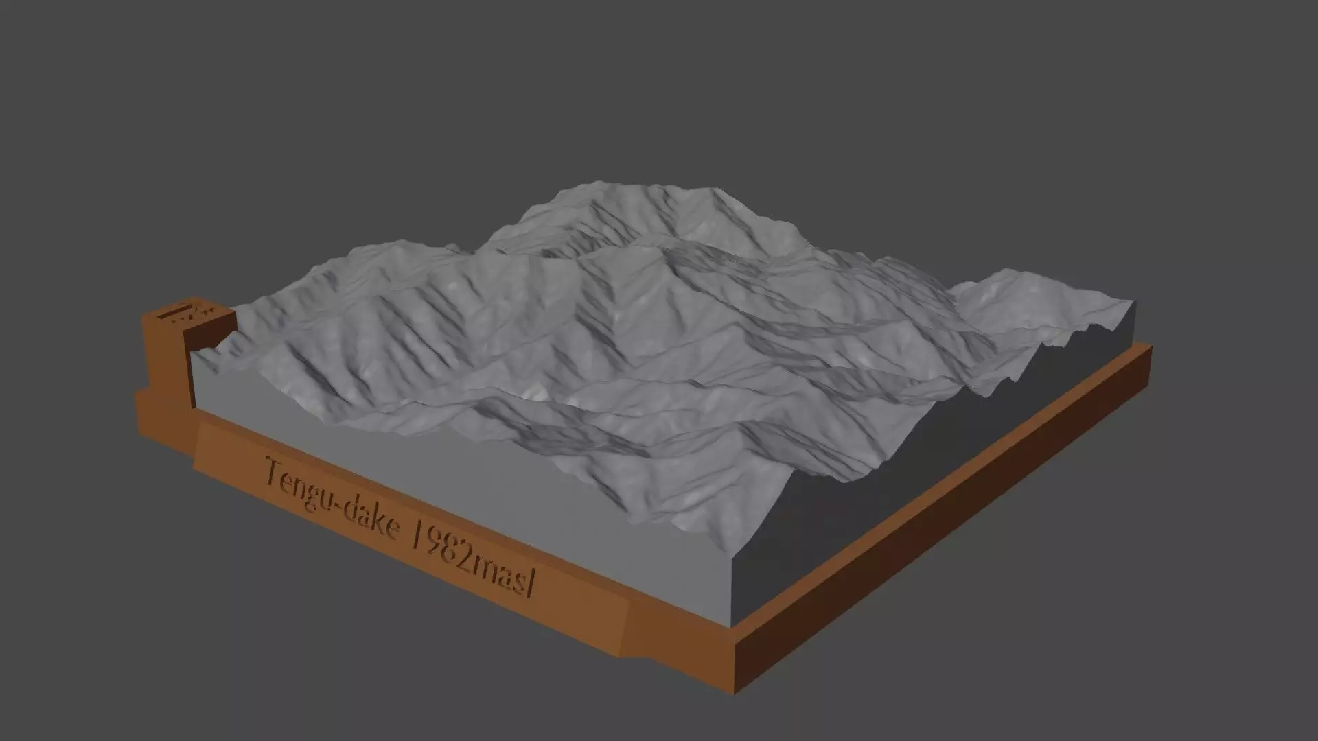 Tengu-dake mountain range 3D print model