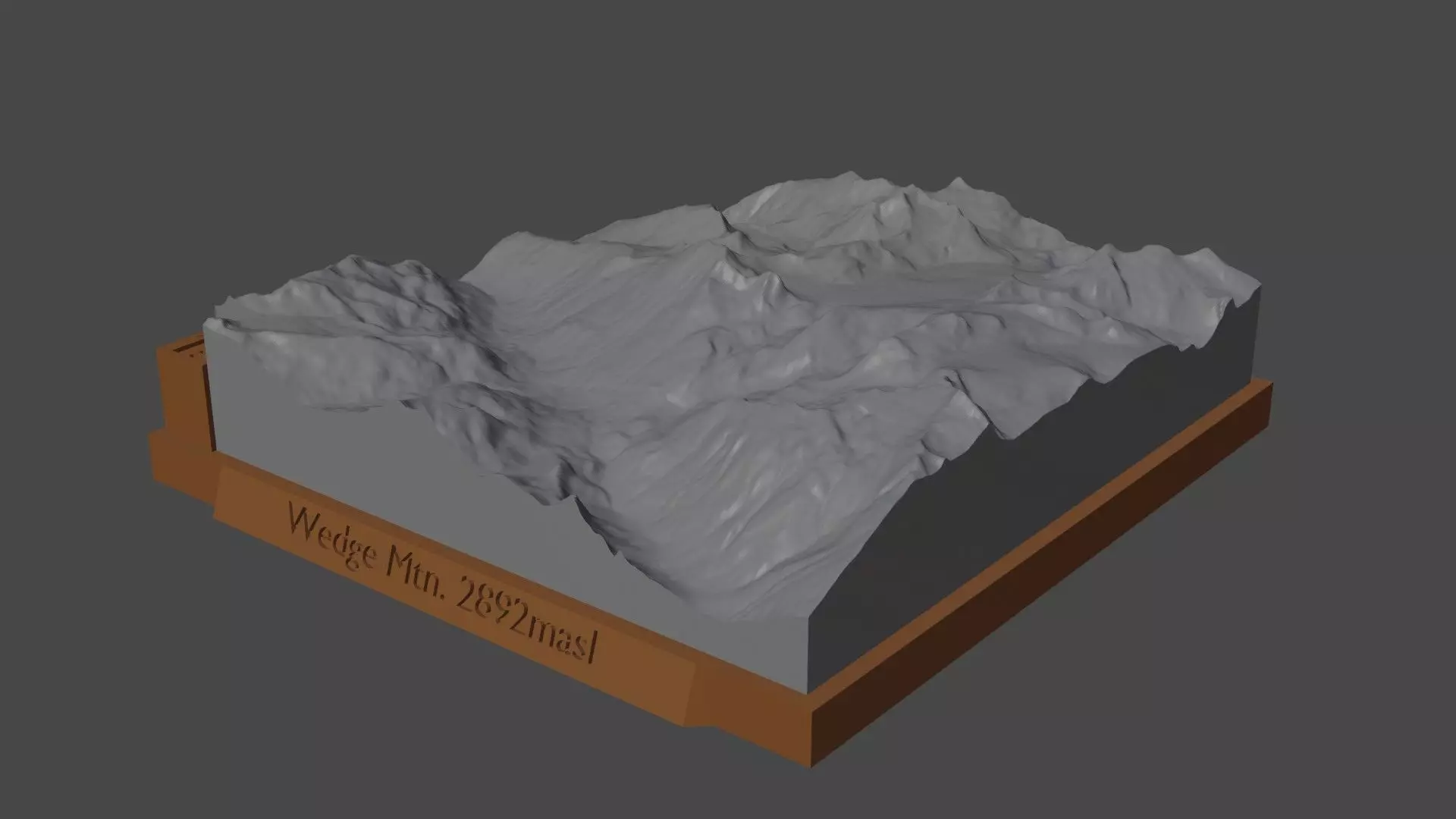 Wedge Mtn 3D print model