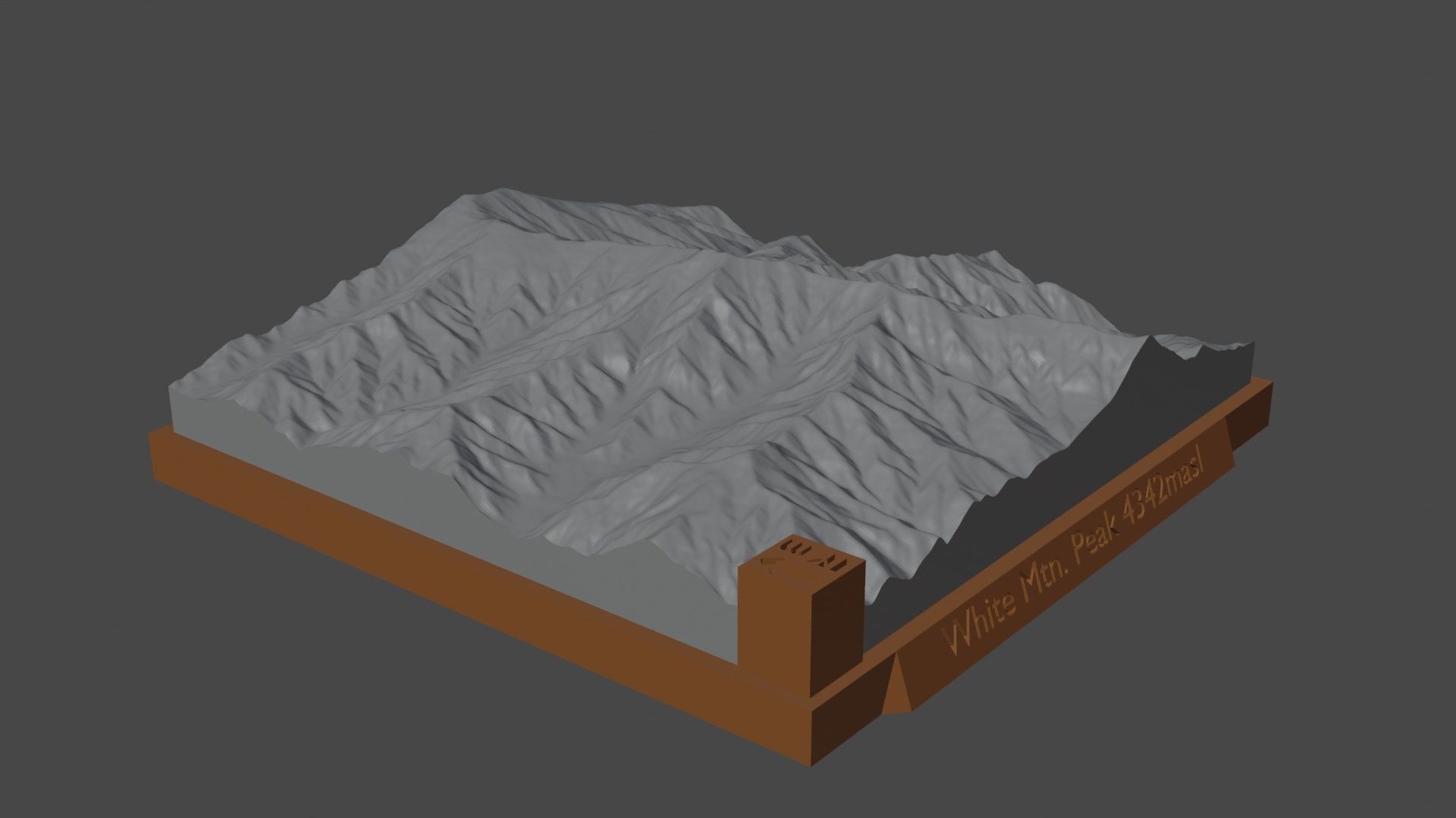 White Mtn Peak 3D print model_3