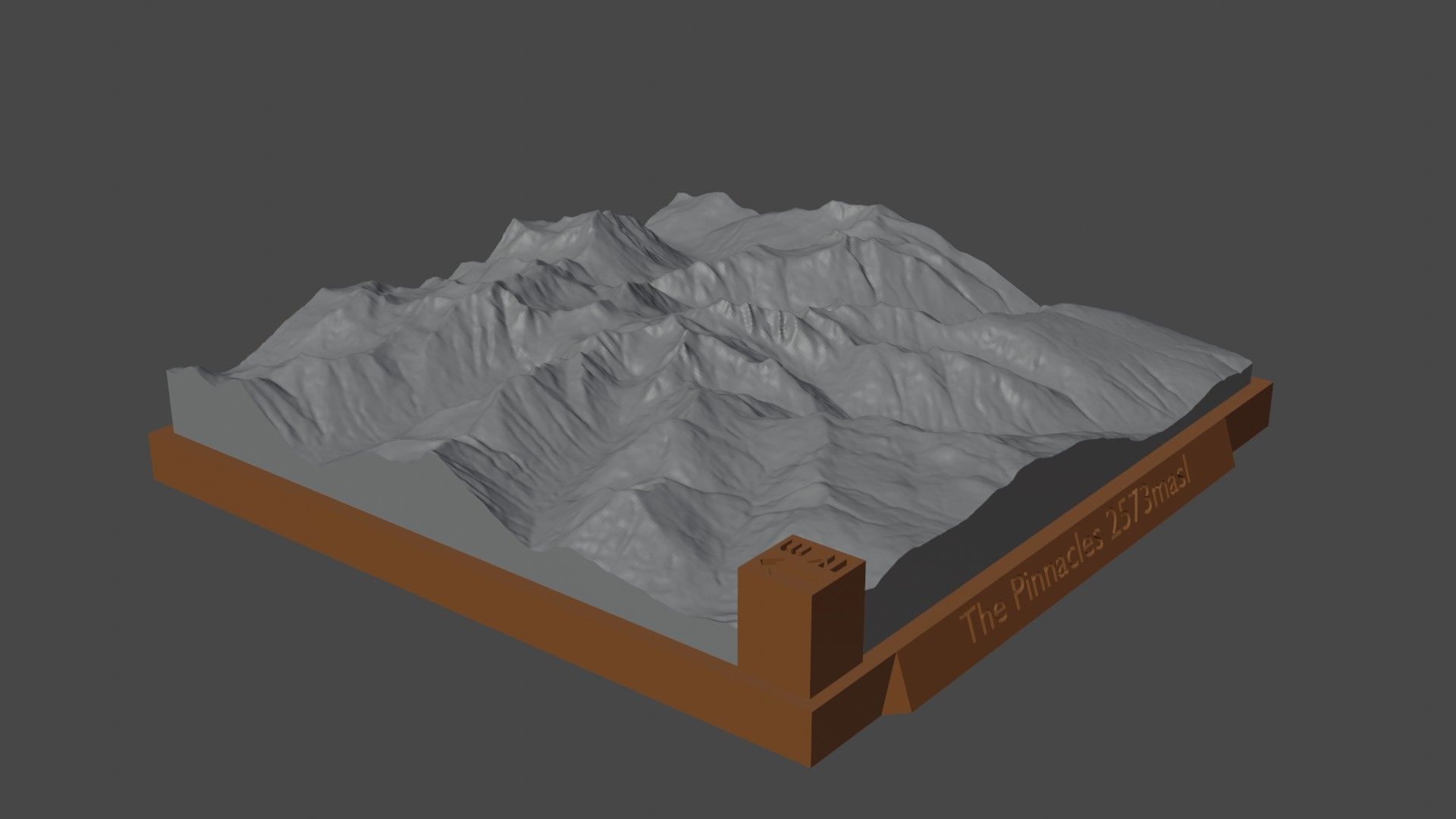The Pinnacles mountain 3D print model_3