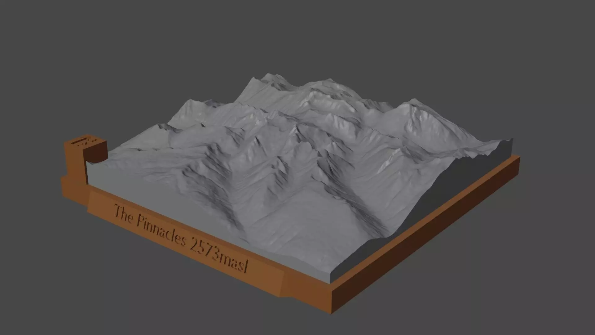 The Pinnacles mountain 3D print model_0
