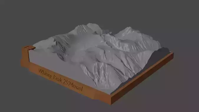 Whiting Peak 3D print model