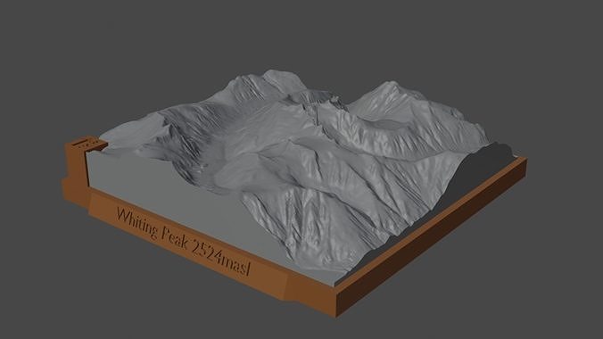 Whiting Peak 3D print model