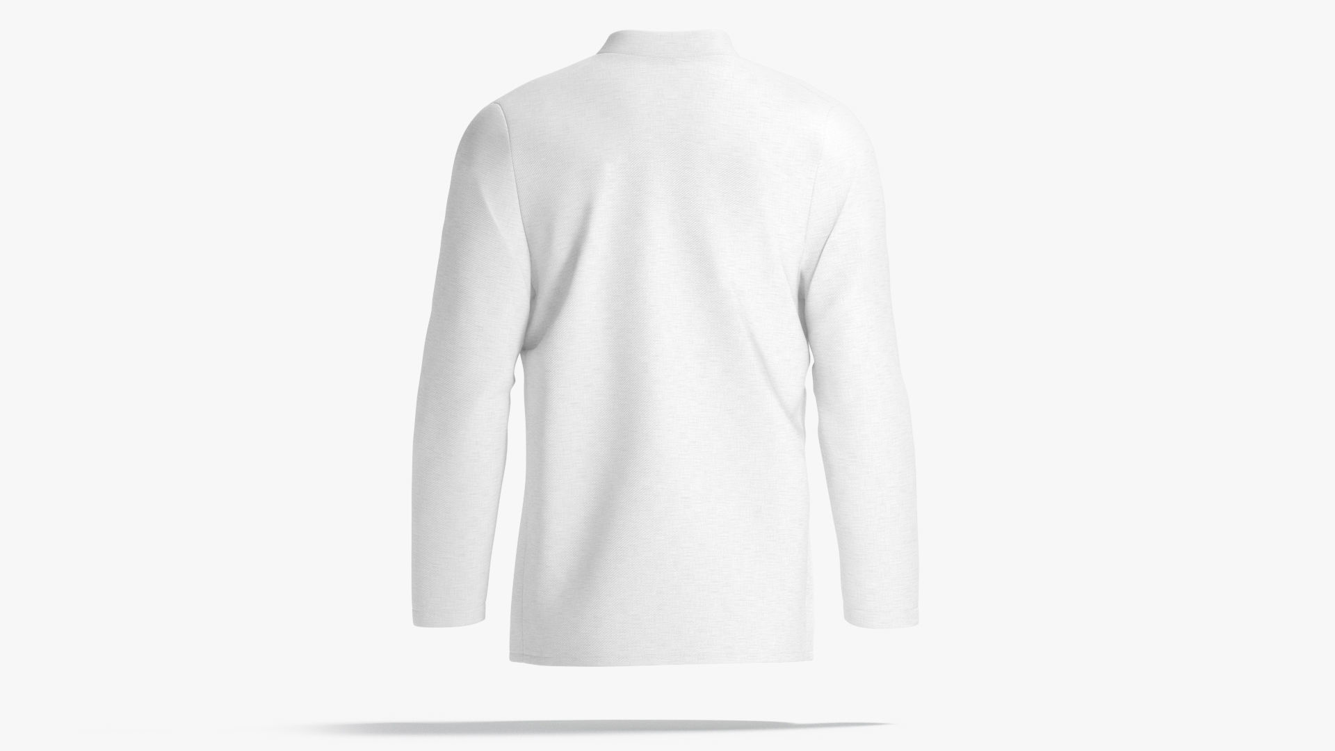 White Chef Jacket - cook chief coat Low-poly 3D model_1