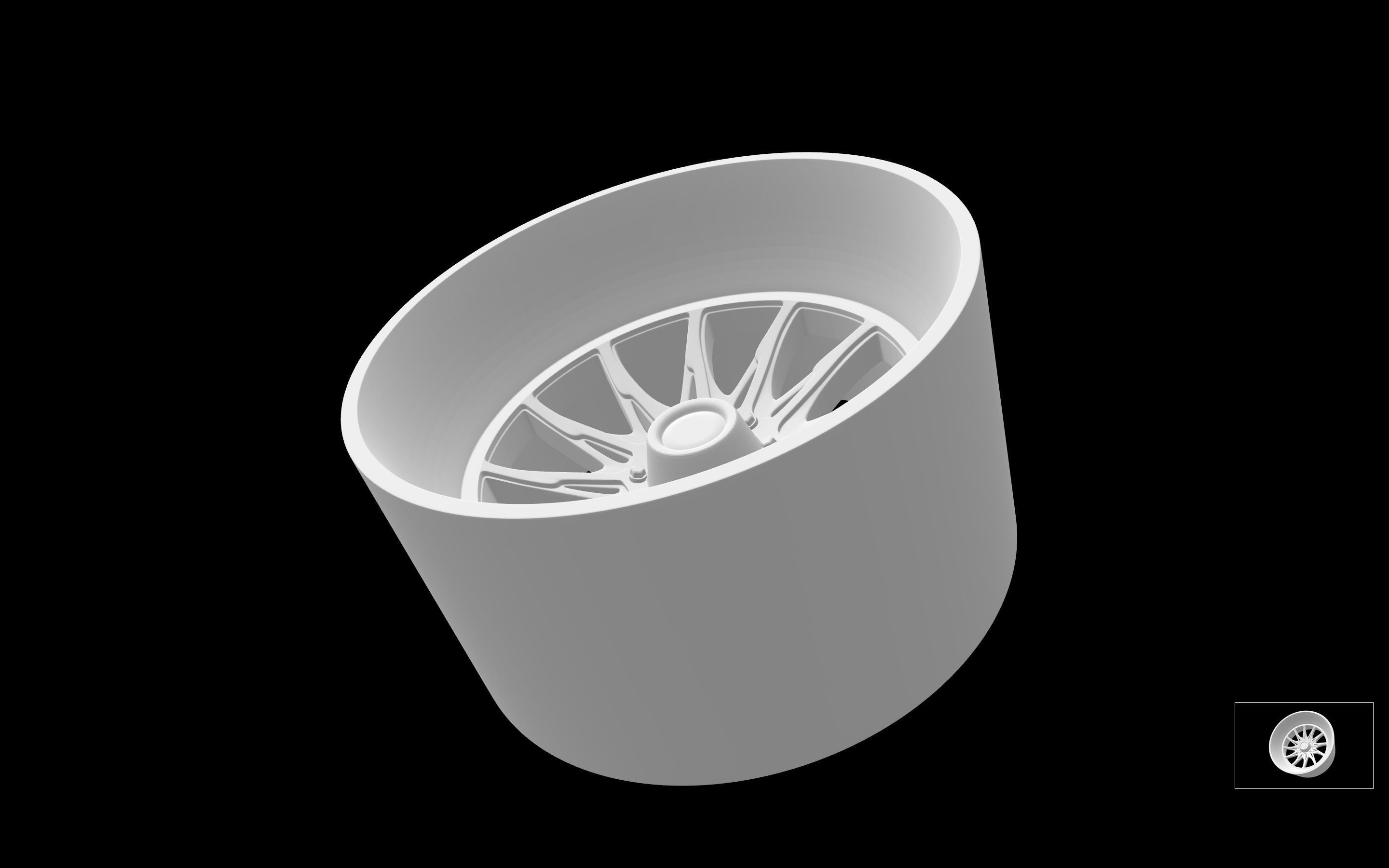 Forgiato TXC 101 scalable and printable rim 3D print model_1