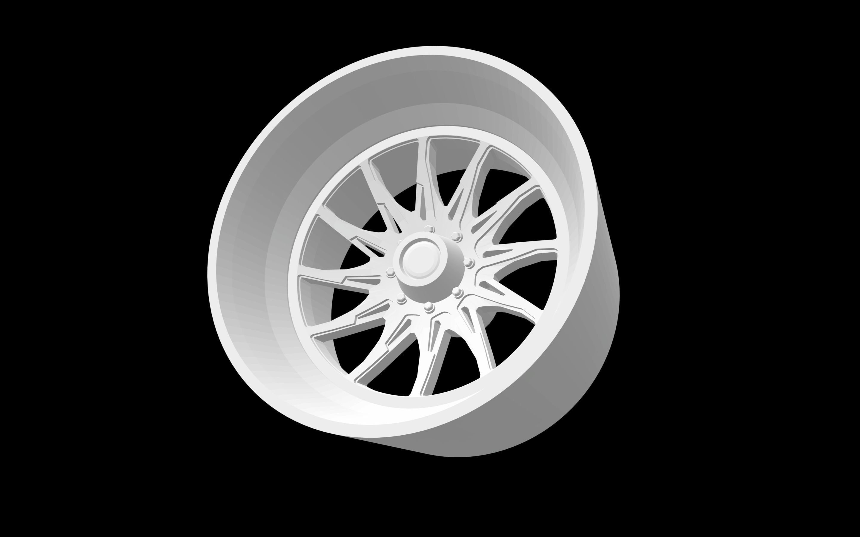 Forgiato TXC 101 scalable and printable rim 3D print model_3
