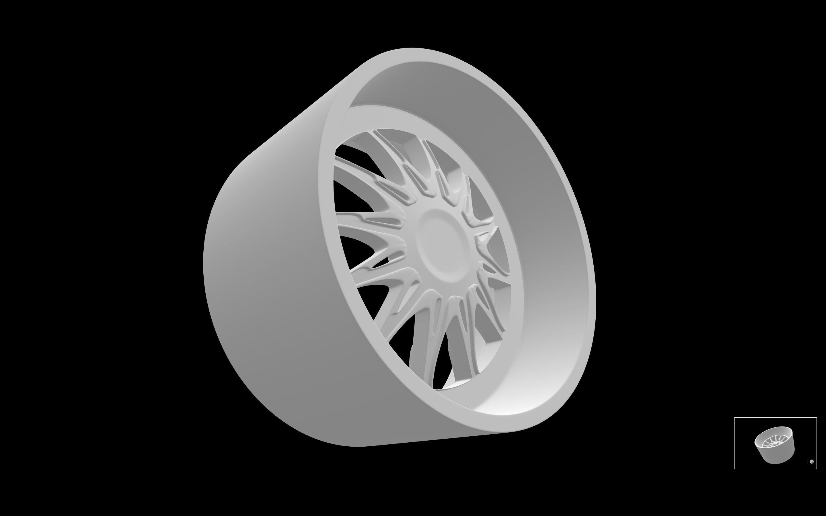 Forgiato TXC 101 scalable and printable rim 3D print model_2
