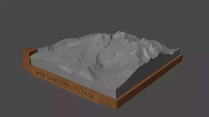 Seven Sisters Peaks 3D print model