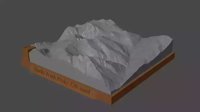 Sharks Teeth Peaks 3D print model