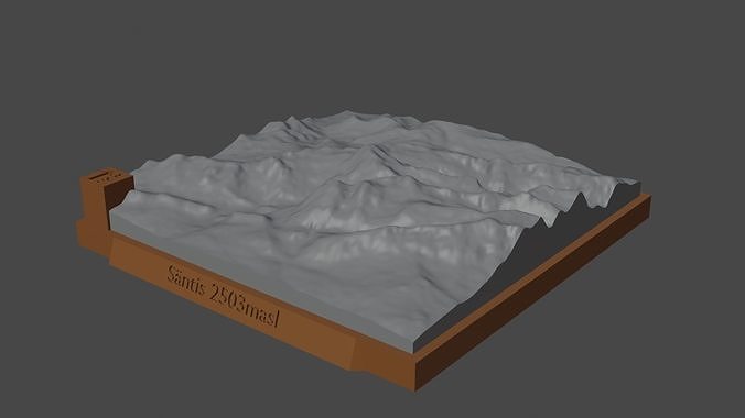 Santis mountain 3D print model
