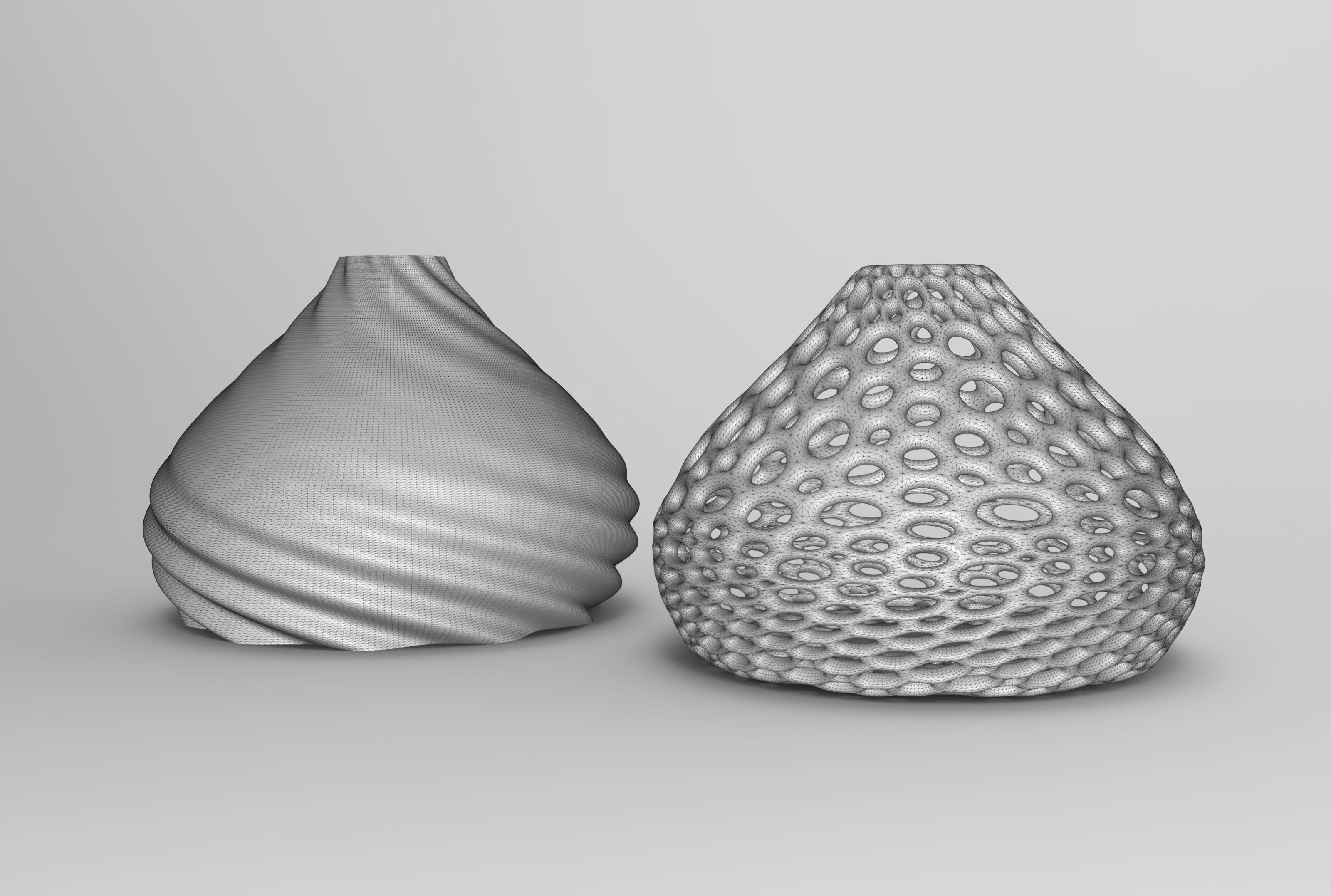 Vase Voronoi 56 3D print model_2