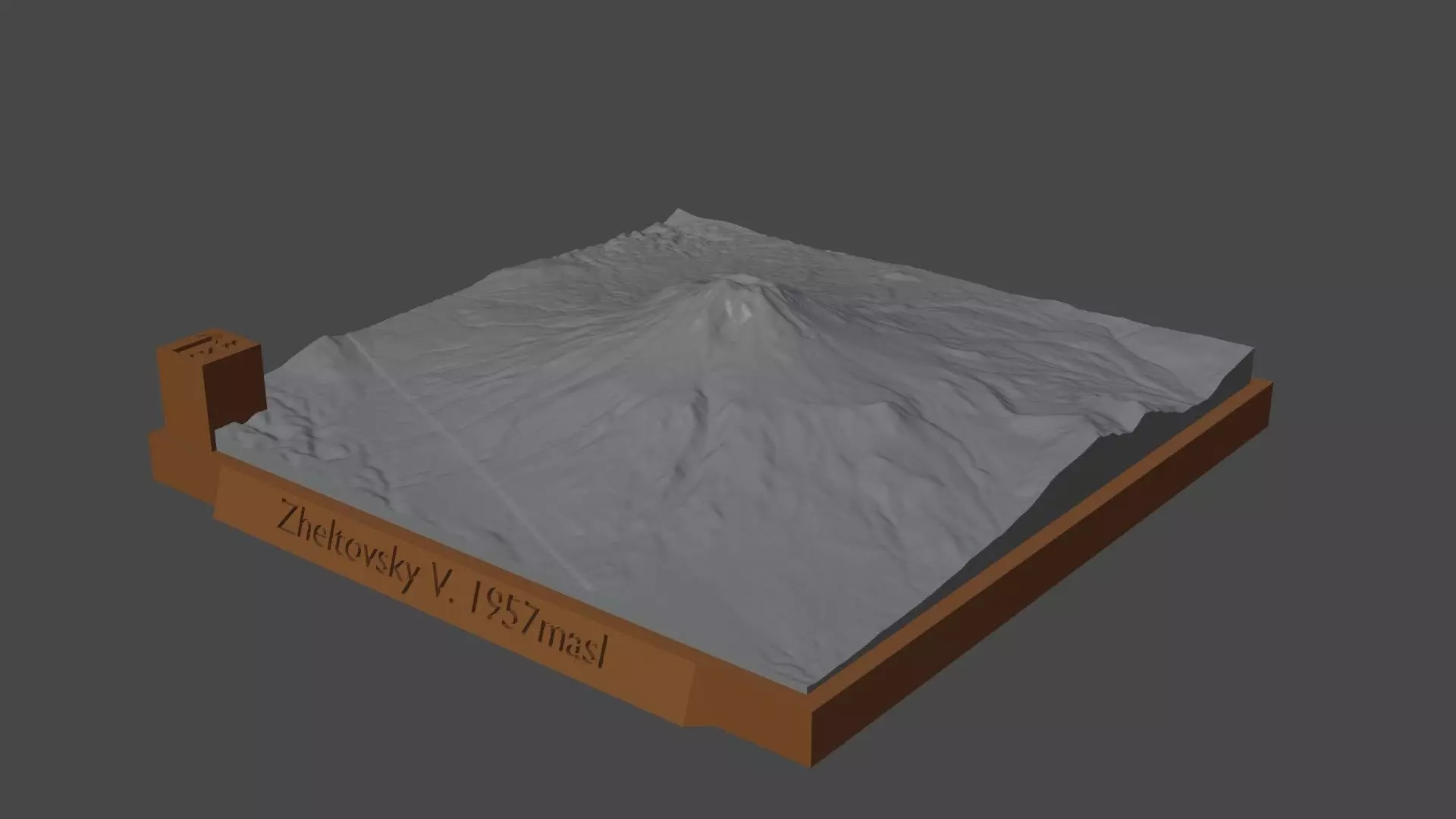 Zheltovsky V mountain 3D print model