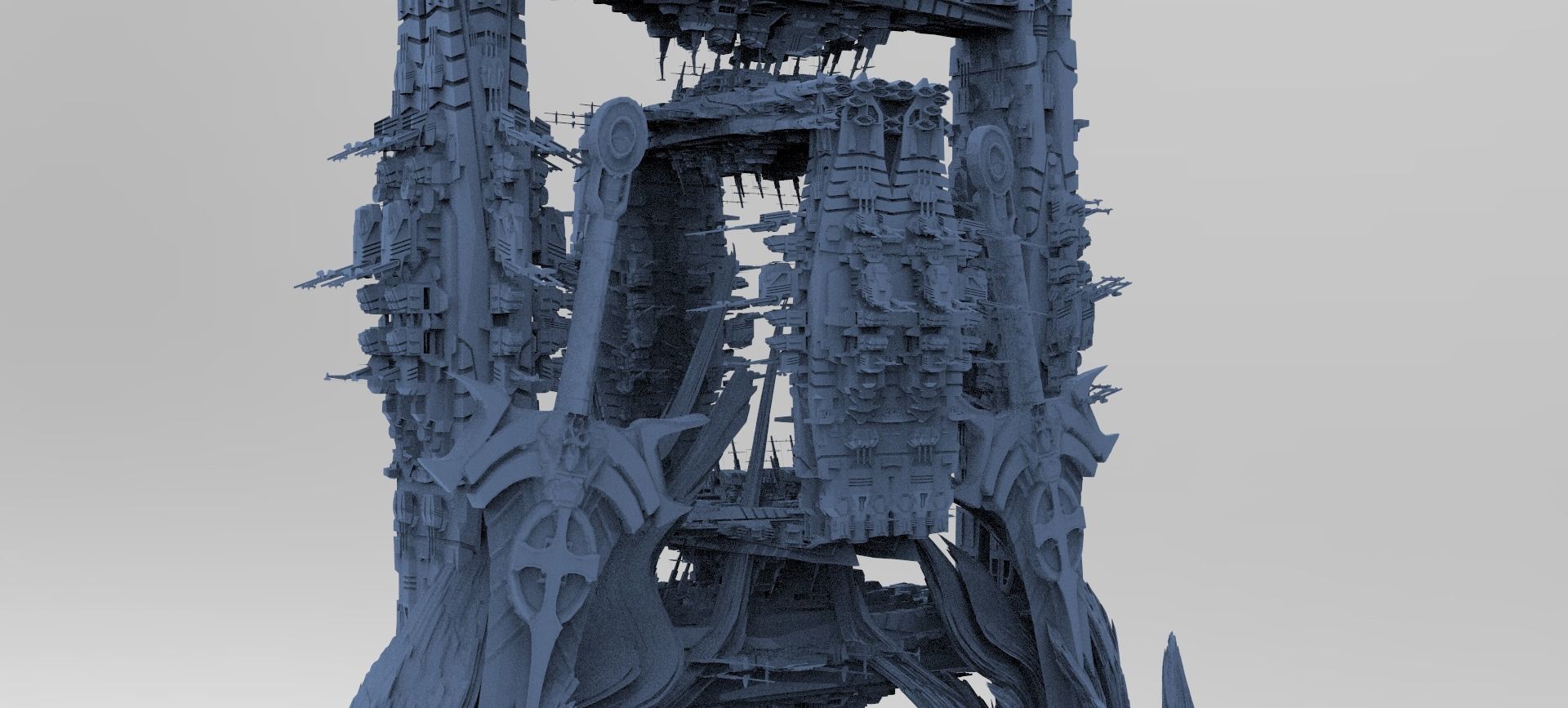 Mars Sci-Fi Monolith Massive structure 9  3D model_1