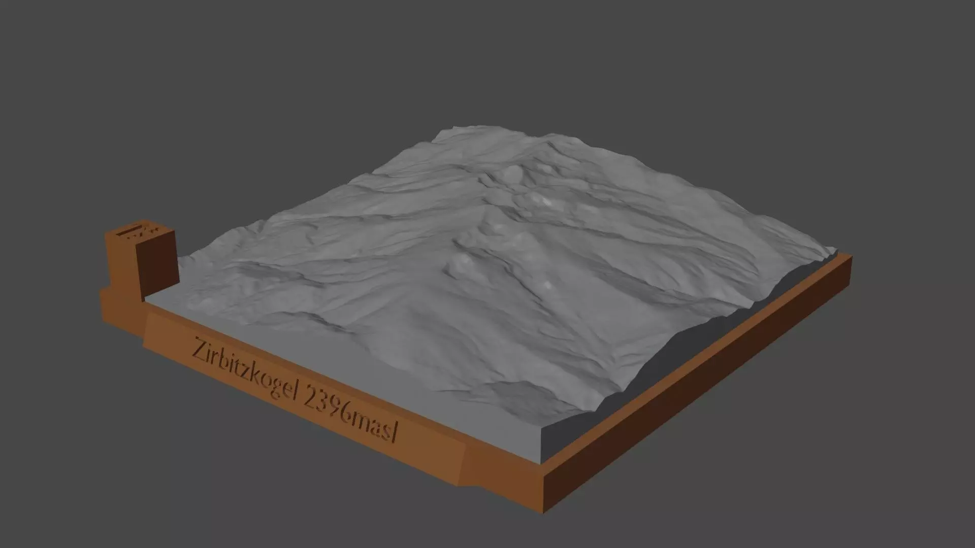 Zirbitzkogel mountain 3D print model_0