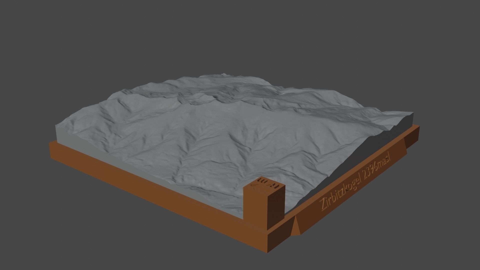 Zirbitzkogel mountain 3D print model_3