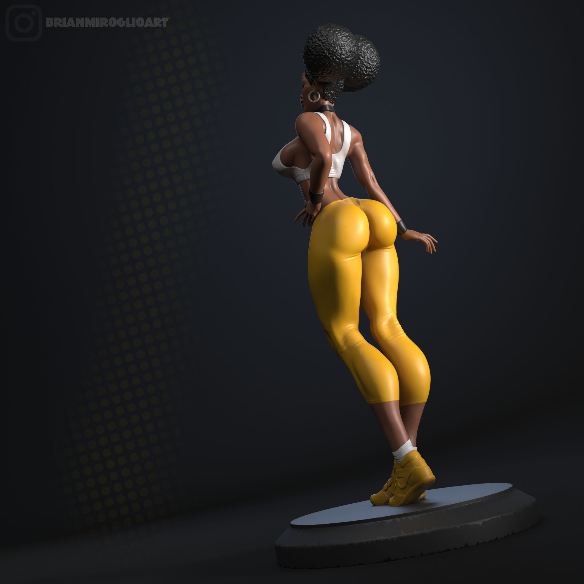 Sugar woman leggings 3D print model_3