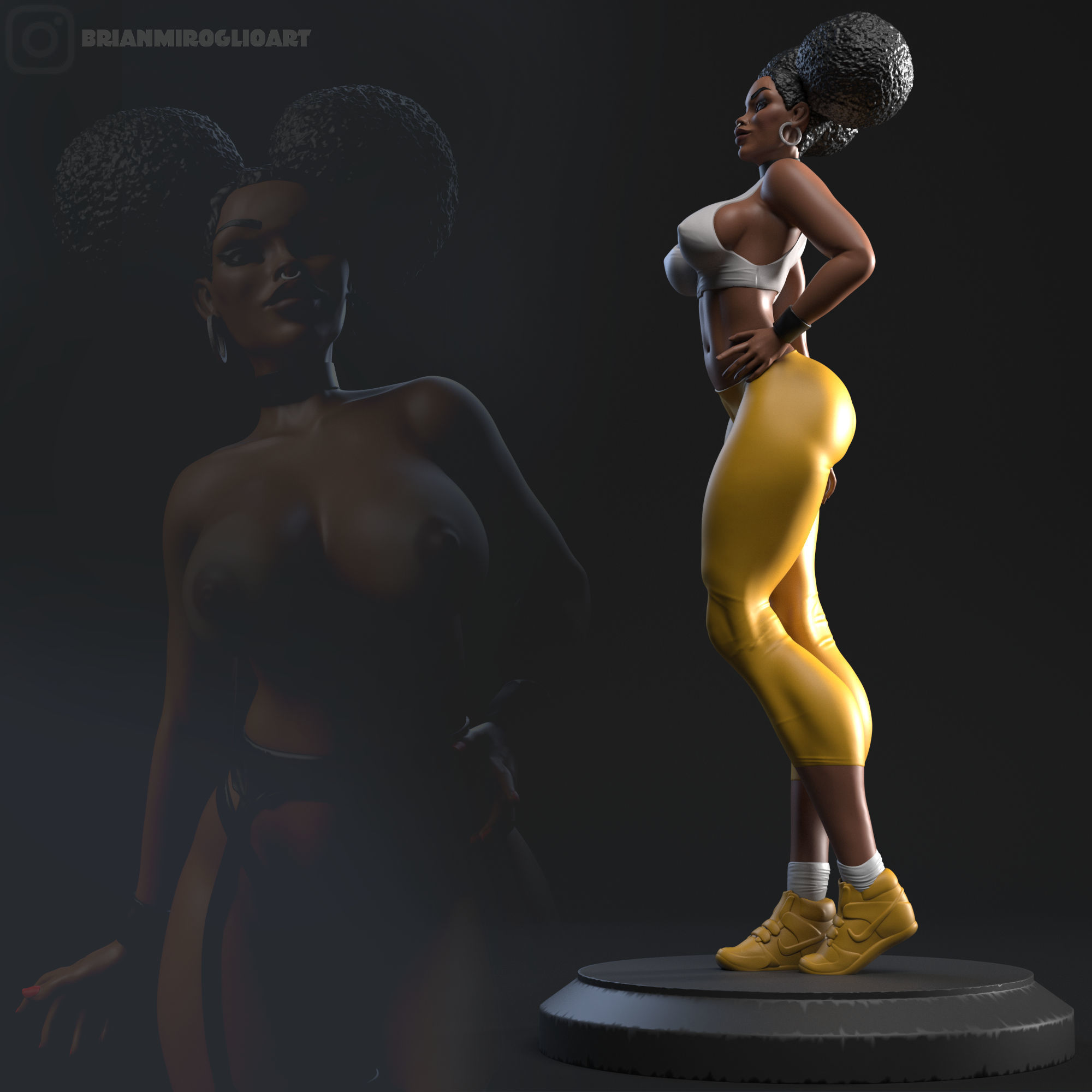 Sugar woman leggings 3D print model_1