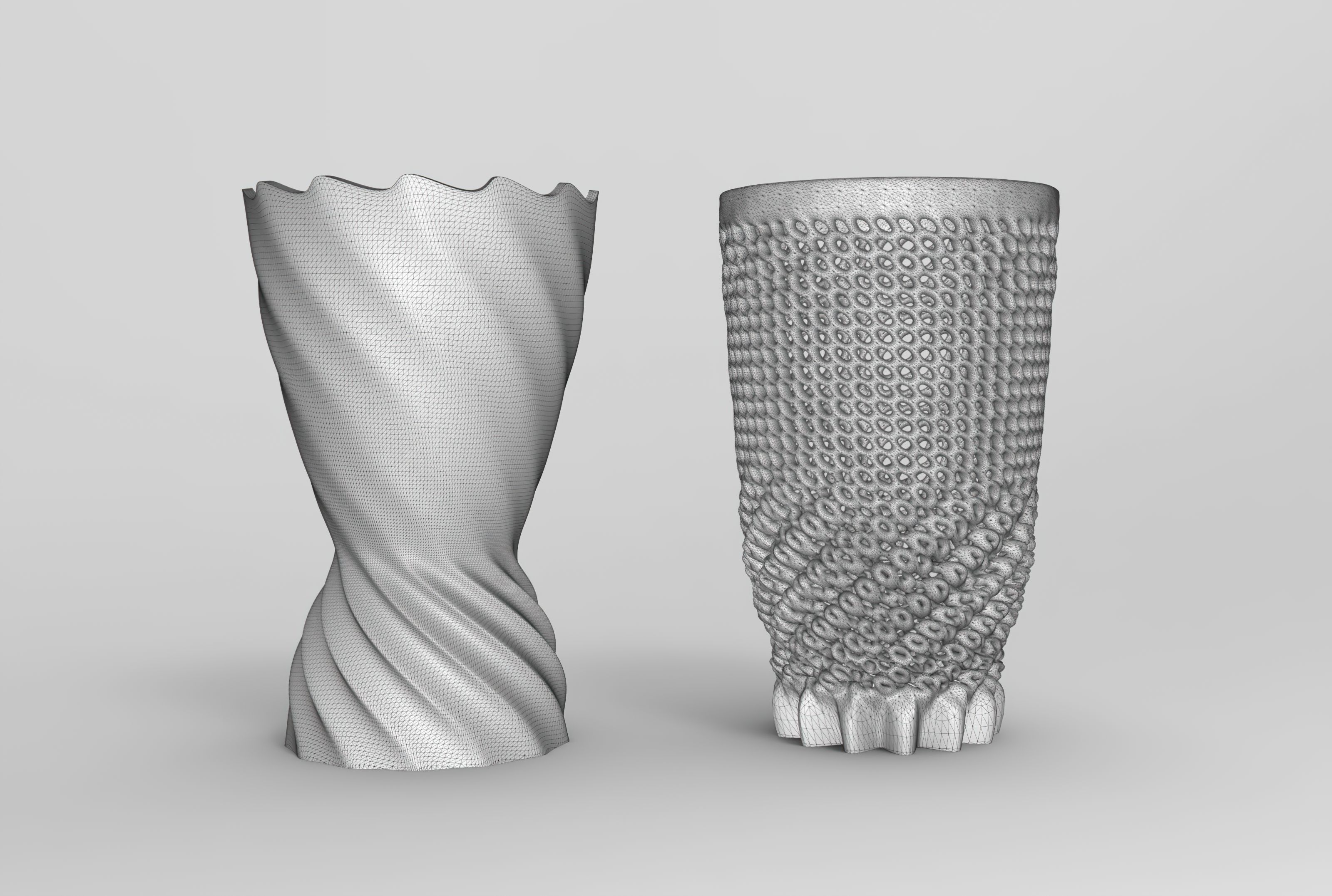 Vase Voronoi 67 3D print model_2
