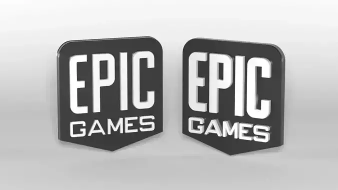Epic Games Logo Low Poly for a very cheap price Low-poly 3D model