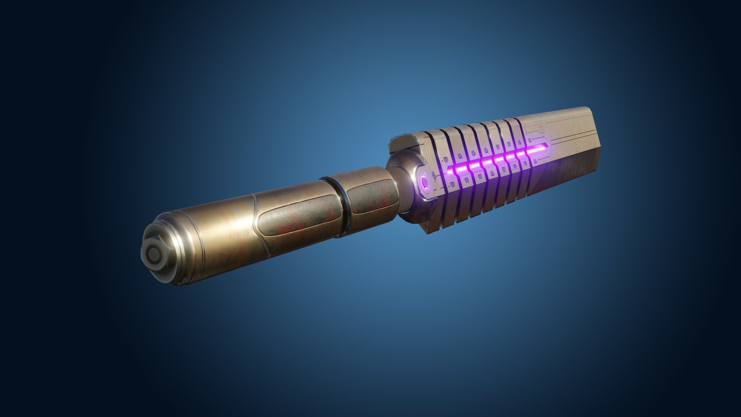 Energy Baton-Sword Low-Poly PBR Textures Low-poly 3D model_2