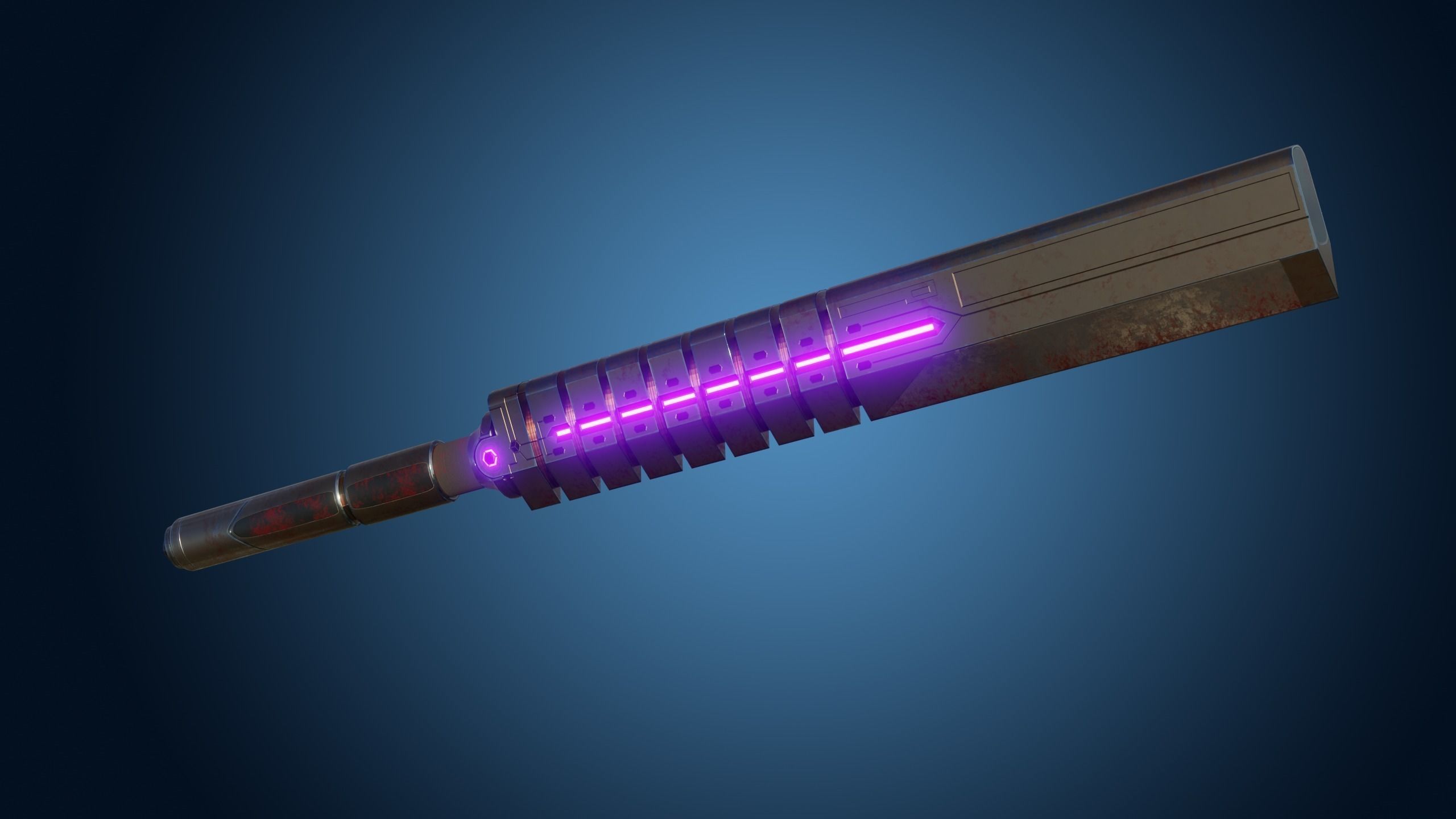 Energy Baton-Sword Low-Poly PBR Textures Low-poly 3D model_1