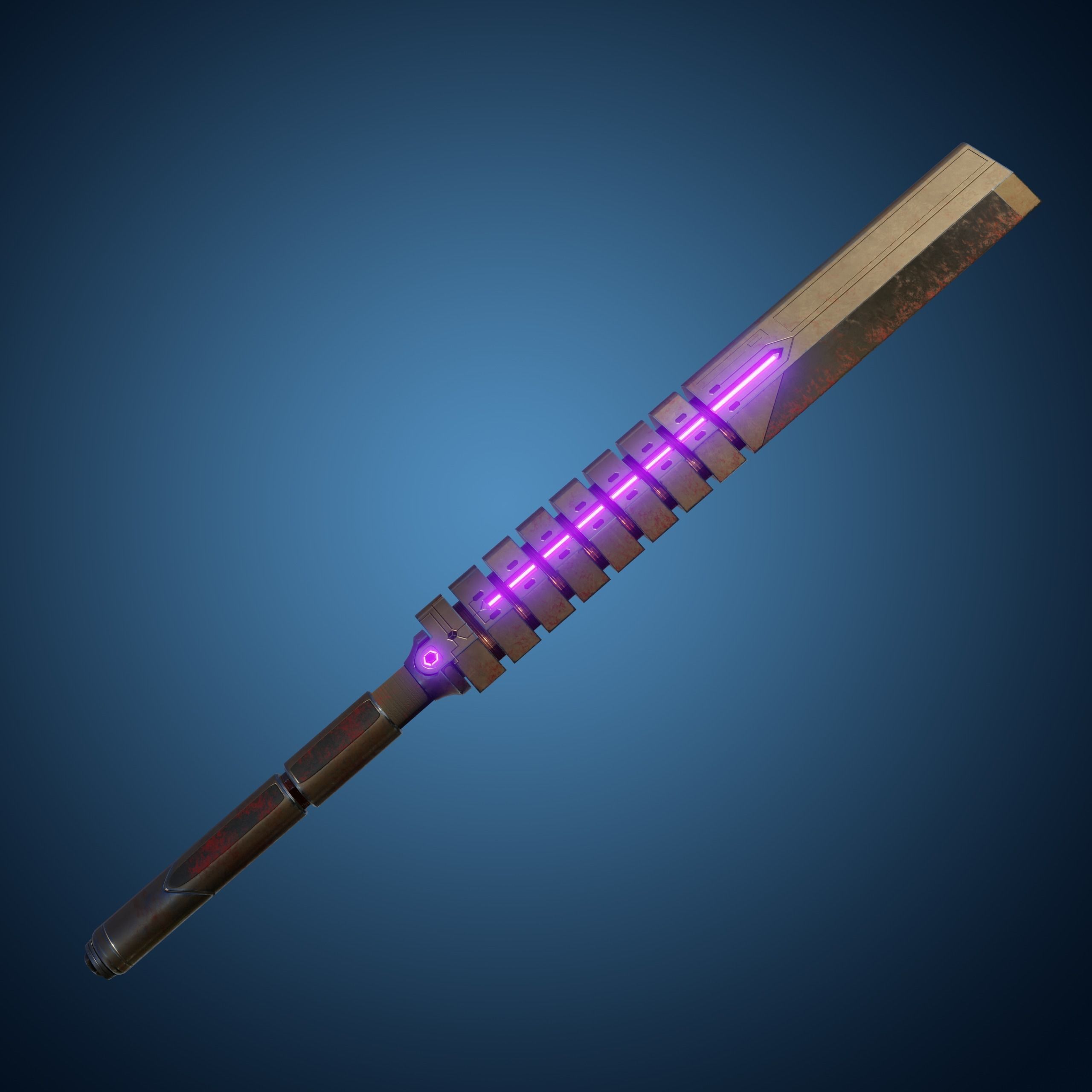 Energy Baton-Sword Low-Poly PBR Textures Low-poly 3D model_6