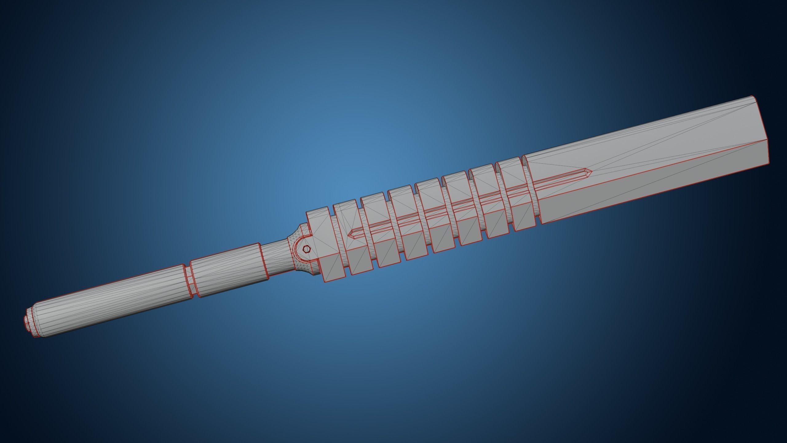 Energy Baton-Sword Low-Poly PBR Textures Low-poly 3D model_7