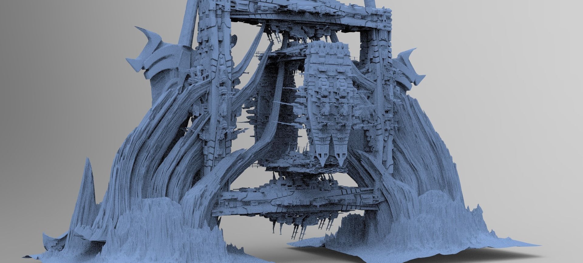 Mars Sci-Fi Monolith Massive structure 13 3D model_1