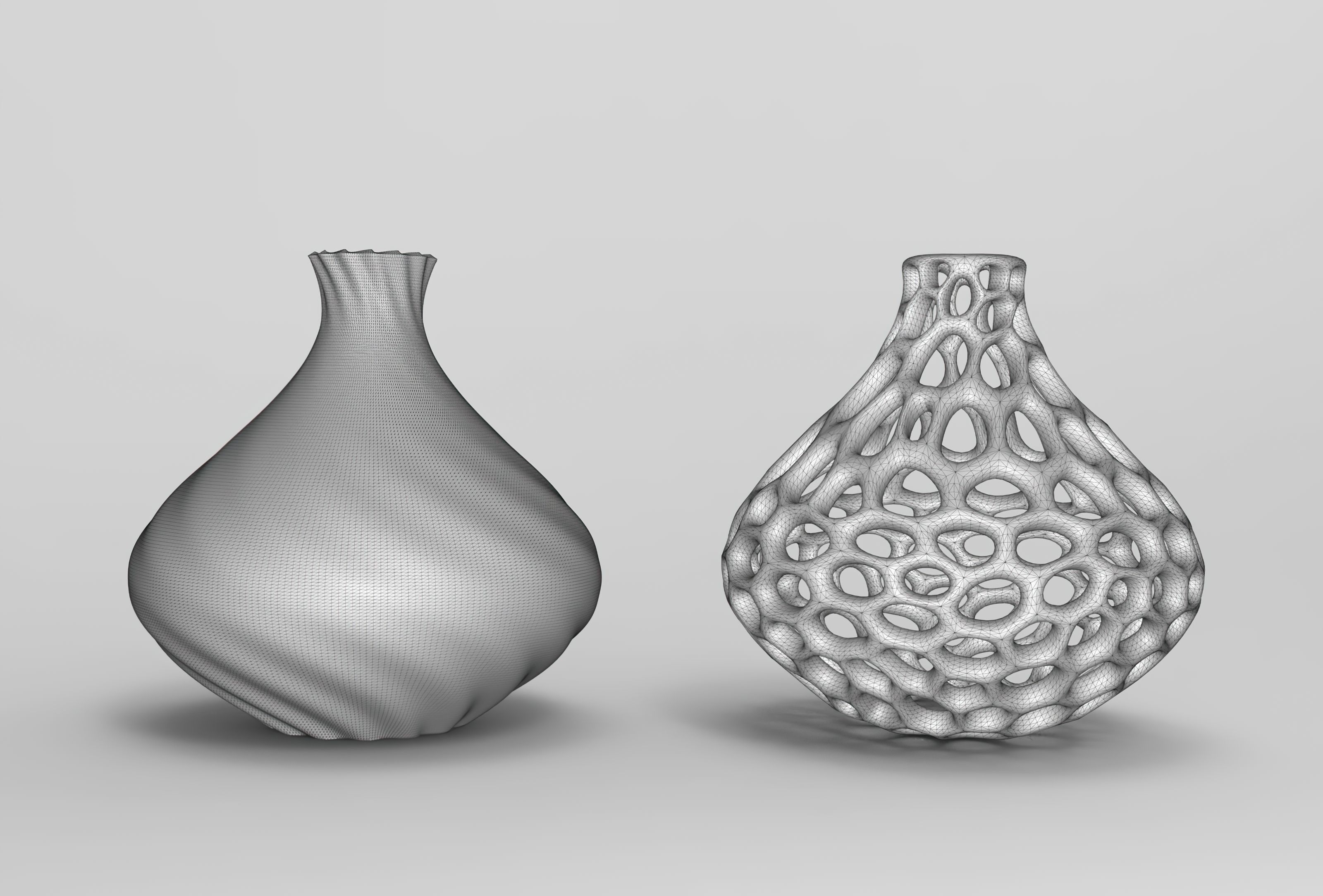 Vase Voronoi 97 3D print model_2