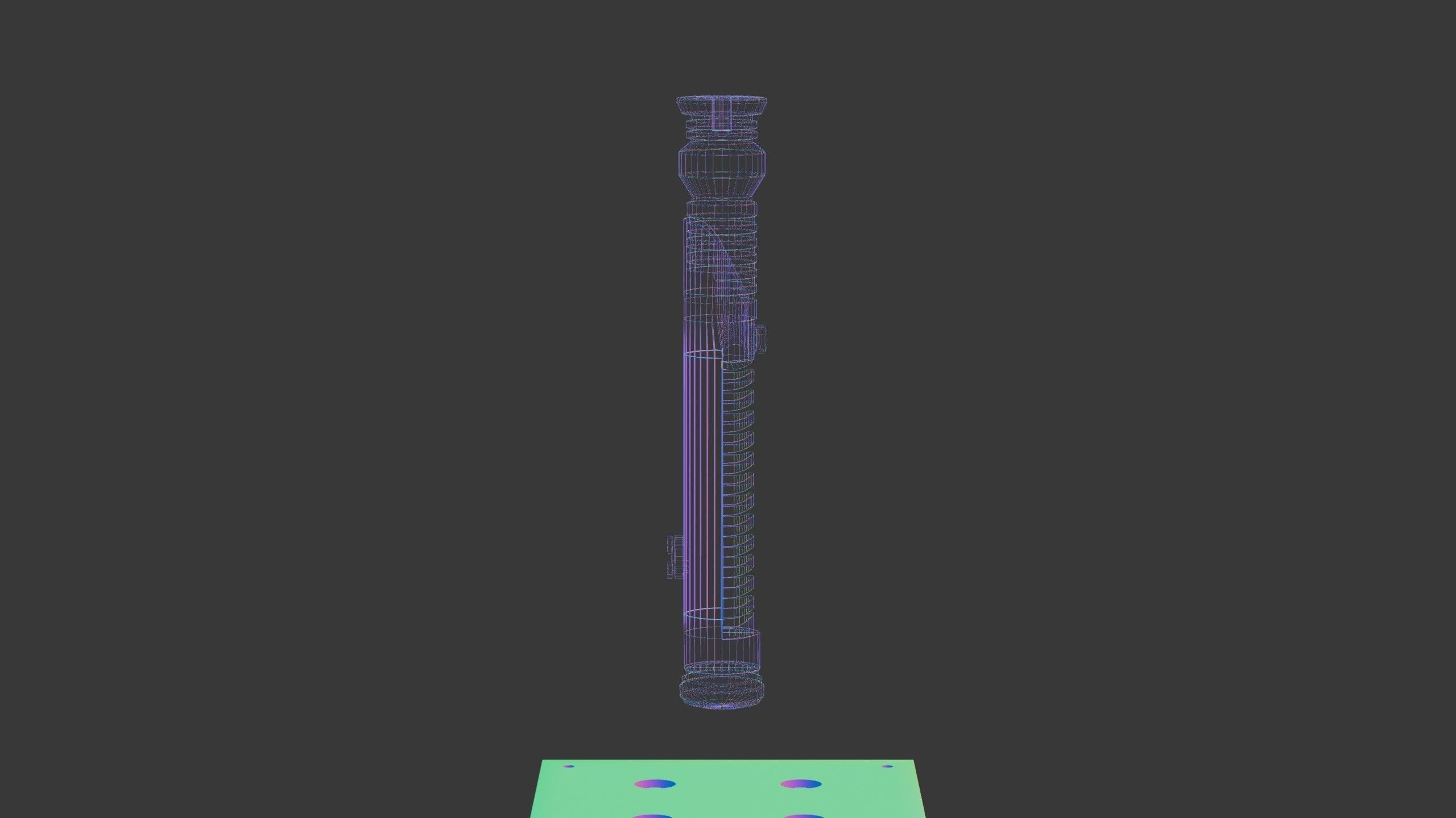 Qui Gon Jinns Lightsaber 3D model_3