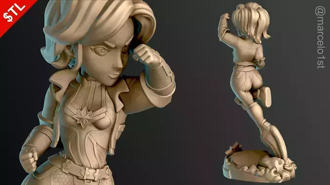 Captain Marvel - Statue 3D print model