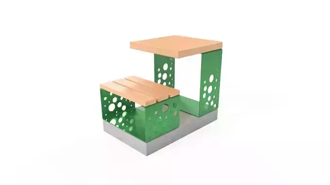 Children bench for playgrounds
